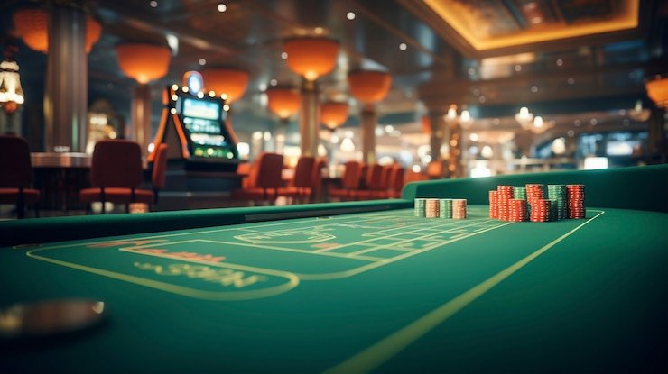 Tampilan board Lucky Twins dengan kartu dan roda roulette di layar mobile
